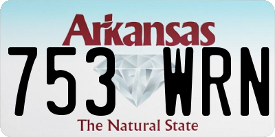 AR license plate 753WRN