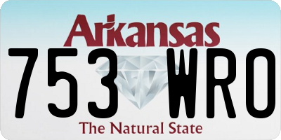 AR license plate 753WRO