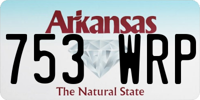 AR license plate 753WRP