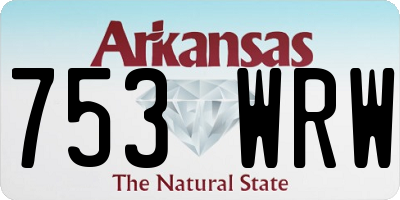 AR license plate 753WRW