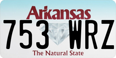 AR license plate 753WRZ