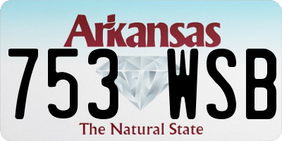 AR license plate 753WSB
