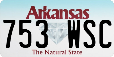 AR license plate 753WSC
