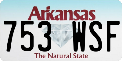 AR license plate 753WSF