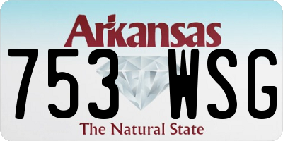 AR license plate 753WSG