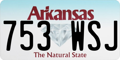 AR license plate 753WSJ
