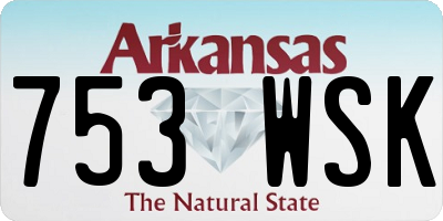 AR license plate 753WSK