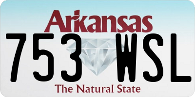 AR license plate 753WSL