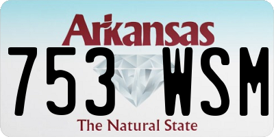 AR license plate 753WSM