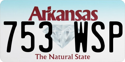 AR license plate 753WSP