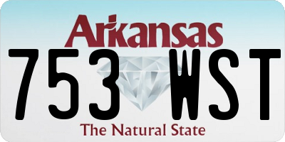 AR license plate 753WST
