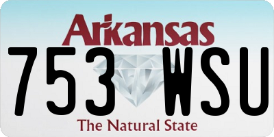 AR license plate 753WSU