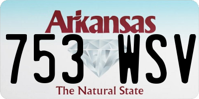 AR license plate 753WSV