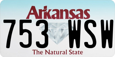 AR license plate 753WSW