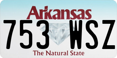 AR license plate 753WSZ