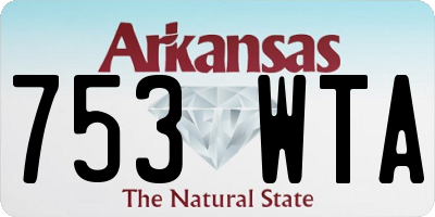 AR license plate 753WTA