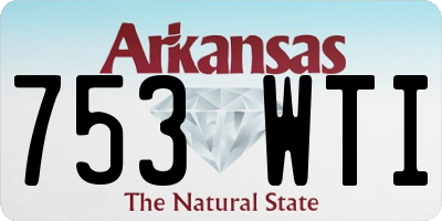 AR license plate 753WTI