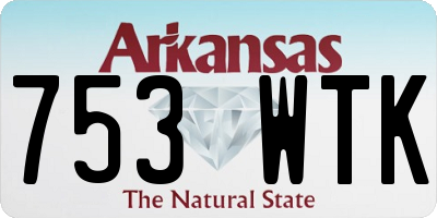 AR license plate 753WTK