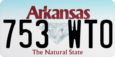 AR license plate 753WTO