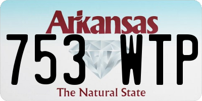 AR license plate 753WTP