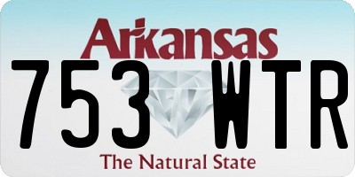 AR license plate 753WTR