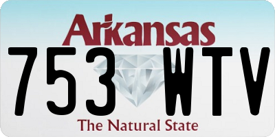 AR license plate 753WTV