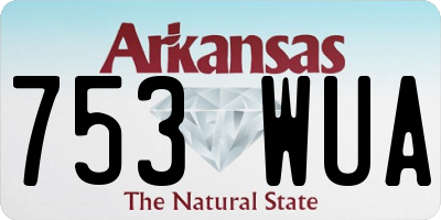 AR license plate 753WUA
