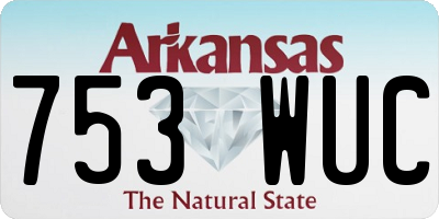 AR license plate 753WUC