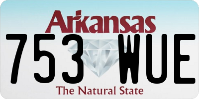 AR license plate 753WUE