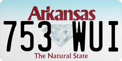 AR license plate 753WUI