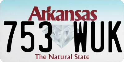 AR license plate 753WUK
