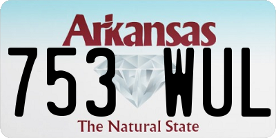 AR license plate 753WUL
