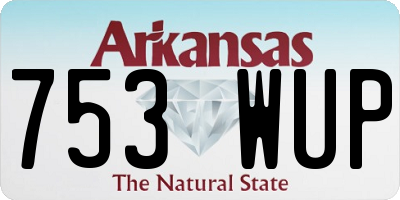 AR license plate 753WUP