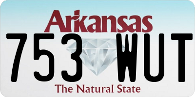 AR license plate 753WUT