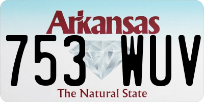 AR license plate 753WUV