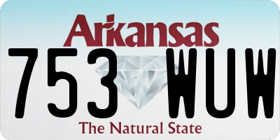 AR license plate 753WUW