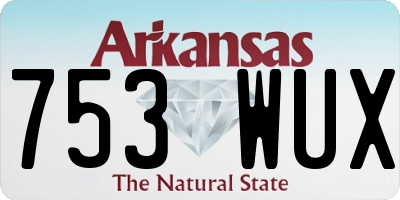 AR license plate 753WUX