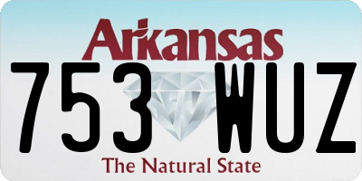 AR license plate 753WUZ