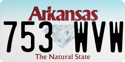 AR license plate 753WVW