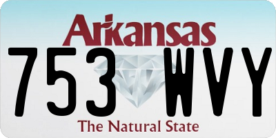 AR license plate 753WVY