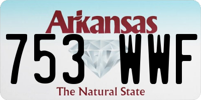 AR license plate 753WWF
