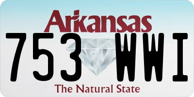 AR license plate 753WWI