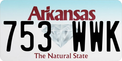 AR license plate 753WWK