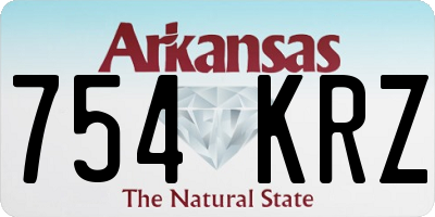 AR license plate 754KRZ