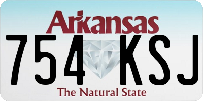 AR license plate 754KSJ