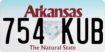 AR license plate 754KUB