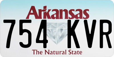 AR license plate 754KVR