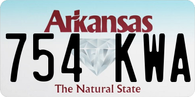 AR license plate 754KWA