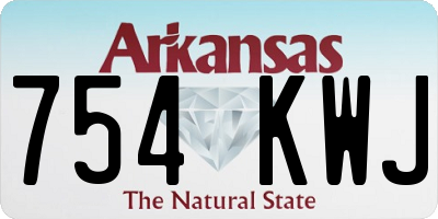 AR license plate 754KWJ
