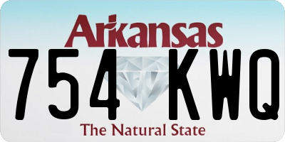 AR license plate 754KWQ